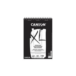 Bloco Espiralado Canson XL Dessin Noir A4 150g 40Fls