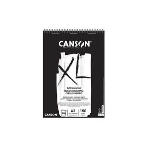 Bloco Espiralado Canson XL Dessin Noir A3 160g 40Fls