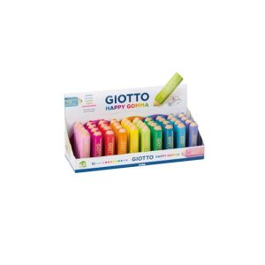 Borracha Happy Gomma Giotto Cores Clássicas Cx Expositor 1un