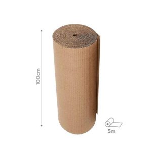 Cartão Proteção Canelado 100cmx5m Bobine Castanho