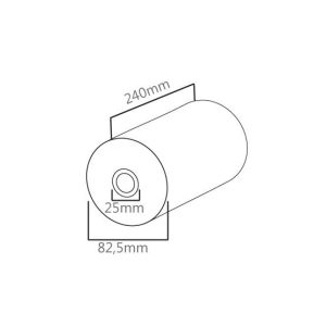 Rolo Papel 82,5x240x25mm 60gr 1un