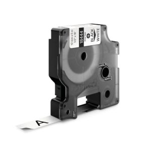Fita 12mmx5,5m Preto/Branco Vinil 18444