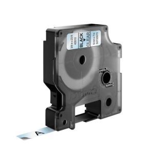 Fita 09mmx7m Preto/Transparente Vinil 40910