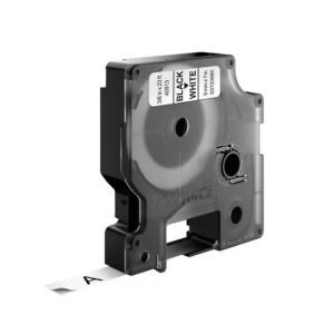 Fita Rotuladora Adesiva de Plástico Dymo D1 40913/ para Label Manager/ 9mm x 7m/ Preta-Branca