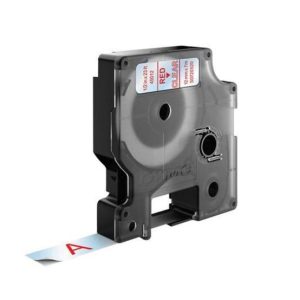 Fita 12mmx7m Vermelho/Transparente Vinil 45012