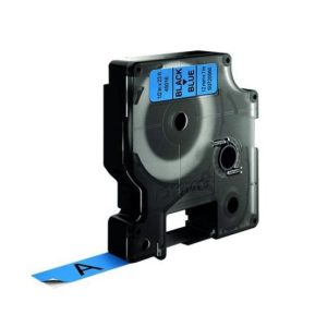 Fita 12mmx7m Preto/Azul Vinil 45016
