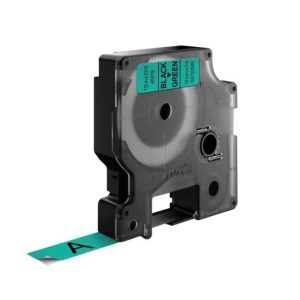 Fita 12mmx7m Preto/Verde Vinil 45019