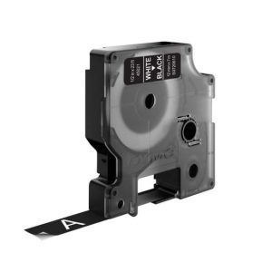 Fita 12mmx7m Branco/Preto Vinil 45021
