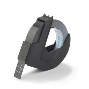 Fita 09mmx3m Branco/Preto Plástico 524709