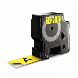 Fita 24mmx7m Preto/Amarelo Poliéster 53718
