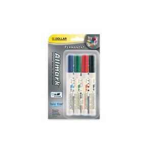 Marcador Permanente Grosso Allmark UMS2 2mm 4 Cores 4un