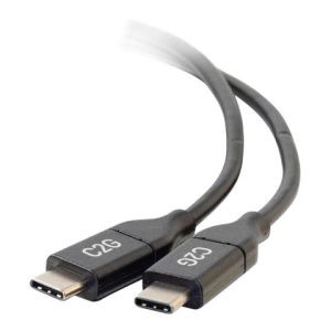 C2G 0.9m (3ft) USB C Cable - USB 2.0 (5A) - M/M USB Type C Cable - Black - Cabo USB - USB-C (M) para USB-C (M) - USB 2.0 - 5 A - 90 cm - preto