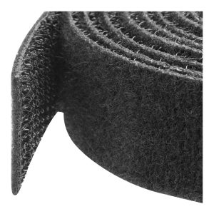 Startech 25ft. Hook and Loop Roll - Cut-to-Size Reusable Cable Ties - Bulk Industrial Wire Fastener Tape - Adjustable Fabric Wraps - Black (HKLP25) - Rolo de abraçadeiras - 7.62 m - para P/N: CABSHF2POST2, HKLP25BL, HKLP25GN, HKLP25RD, HKLP25YW, RK4O