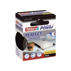 Fita Adesiva Tecido 38mmx2.75m Extra Power Tesa Preto