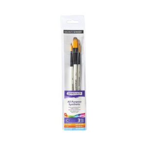 Pack Pincel Aguarela Redondo Oval Liner 3un