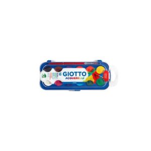 Conjunto Aguarelas 12 Cores 23mm + Pincel Giotto