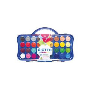 Conjunto Aguarelas 36 Cores 30mm + Pincel Giotto