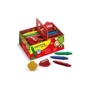 Lápis de Cera Giotto Be-Be Super Schoolpack 40un+ 2 Afias