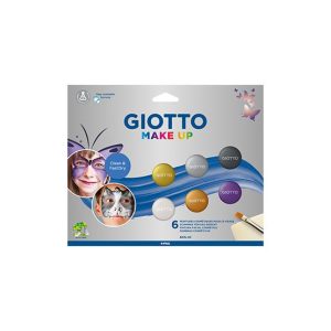 Pintura Facial Pincel Esponja Giotto Metalizadas 6 Cores