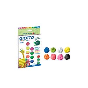 Plasticina 08 Cores Neon Patplume Giotto 8x33g