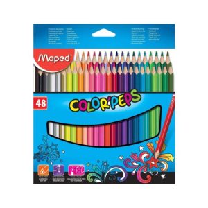 Lápis Cor 48un Cx Cartão Maped Peps Long 20cm