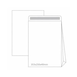 Envelopes Saco 250x353mm B4 Branco 120g C/Fole 40mm 250un