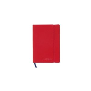 Bloco Notas Quadriculado A5 Semi Pele Vermelho 120Fls