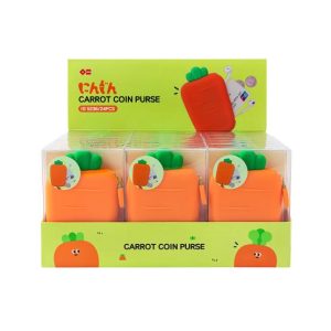 Porta Moedas Silicone Cenoura 1un