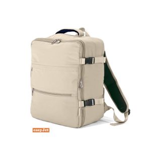 Mochila Viagem Poliéster 36x45x20cm Bege 1un