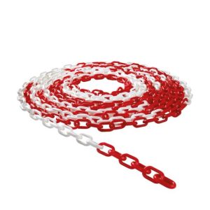 Corrente Sinalização Branco e Vermelho 6mm-25m