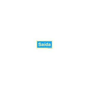 Sinalética Saida Plástico Adesivo 17x5.5mm