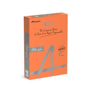 Papel Fotocopia Laranja Fluorescente Adagio A4 80gr1x500Fls