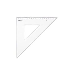 Esquadro Plástico Cristal 45G-30cm Aristo Geocollege AR23430