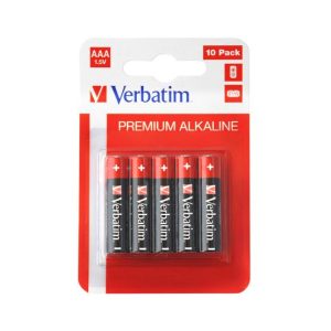 Pilhas AAA LR03 Alcalinas 1.5V 1300mAh Verbatim 49874 10un