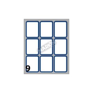 Etiquetas 046x037mm 10Fls Rebordo Linhas Markin 90un