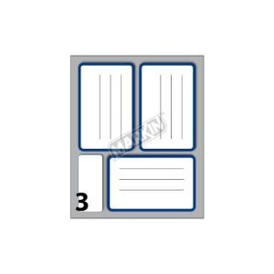 Etiquetas 083x053mm 10Fls Rebordo Linhas Markin 30un