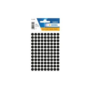 Etiquetas Redondas 08mm Preto Herma1849 540un