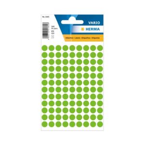 Etiquetas Redondas 08mm Verde Claro Herma1845 540un