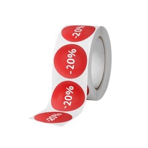 Etiquetas Promocionais 35mm Redondas -20% 400un Vermelho