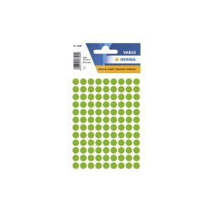 Etiquetas Redondas 08mm Verde Fluorescente Herma1848 540un