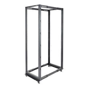 Startech 42U 19" Open Frame Server Rack, 4 Post Adjustable Depth 23-41" Mobile, Free Standing Rolling Network/Computer Equipment Data Rack, Dell PowerEdge, HP ProLiant ThinkServer - Adjustable Server Rack (4POSTRACK42) - Gabinete - preto - 42U - para