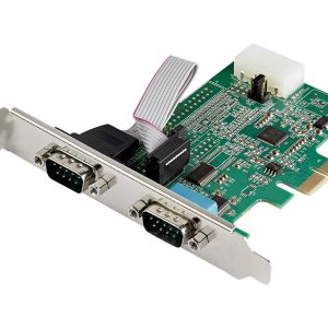 Startech 2-port PCI Express RS232 Serial Adapter Card, PCIe RS232 Serial Host Controller Card, PCIe to Dual Serial DB9 COM Port Card, 16950 UART, Expansion Card, Windows, macOS, Linux - Full/Low-Profile (PEX2S953) - Adaptador serial - PCI Express x1