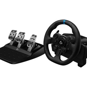 Logitech G G923 - Conjunto de volante, pedais e alavanca de mudanças - com cabo - para Microsoft Xbox One, Microsoft Xbox Series S, Microsoft Xbox Series X, PC