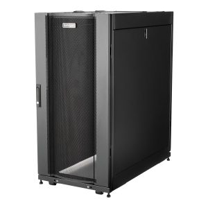 Startech 25U Server Rack Cabinet, 4 Post Adjustable Depth 7" to 35" Locking Vented Mobile/Rolling Network/Data/IT Equipment Enclosure w/ Casters/Hook & Loop Dell PowerEdge, HP ProLiant - 25U Rack Cabinet (RK2537BKM) - Gabinete armário - preto - 25U -