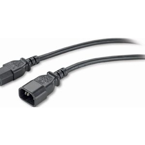 APC - Cabo de alimentação - power IEC 60320 C13 para IEC 60320 C14 - 2.4 m - preto - para P/N: SCL500RMI1U, SCL500RMI1UC, SCL500RMI1UNC, SMTL1500RMI3UC, SMTL750RMI2UC