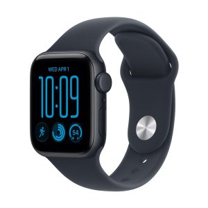 Apple Watch SE 3 (GPS + Cellular) - 40 mm - alumínio meia-noite - relógio inteligente Com banda de desporto - borracha - azul marinho - tamanho da banda: S/M - 64 GB - Wi-Fi 4, Bluetooth, LTE - 5G - 26.4 g