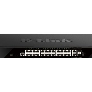D-Link DGS 1520-28 - Interruptor - L3 - inteligente - 24 x 10/100/1000 + 2 x Gigabit SFP + 2 x 10 Gigabit SFP+ - montável em trilho