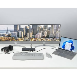 Kensington SD5760T - Estação de engate - USB-C / USB4 / Thunderbolt 3 / Thunderbolt 4 - 2 x HDMI, Thunderbolt - 1GbE