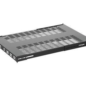Startech Server Rack Shelf - 1U - Adjustable Mount Depth - Heavy Duty - Prateleira de bastidor - preto - 1U - 19" - para P/N: RK1233BKM, RK2433BKM, RK2537BKM, RK3236BKF, RK4236BKB, RK4242BK24, RK4242BK30