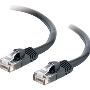C2G Cat5e Booted Unshielded (UTP) Network Patch Cable - Cabo patch - RJ-45 (M) para RJ-45 (M) - 5 m - PTNB - CAT 5e - moldado, sem nós, entrançado - preto
